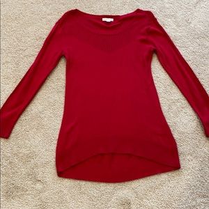 Red tunic sweater, size S